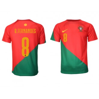 Portugal Bruno Fernandes #8 Hemmakläder VM 2022 Kortärmad